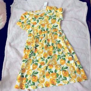 Old Navy Toddler Lemon Dress Size 5T BRAND NEW